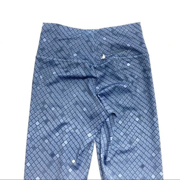 Werkshop Pacific Mosaic Athleisure Space Graphic Print Leggings Tights Blue Gray - Picture 6 of 9